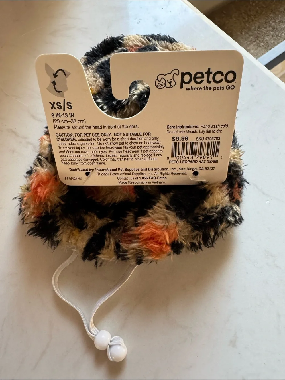Petco pet hat size XS/S